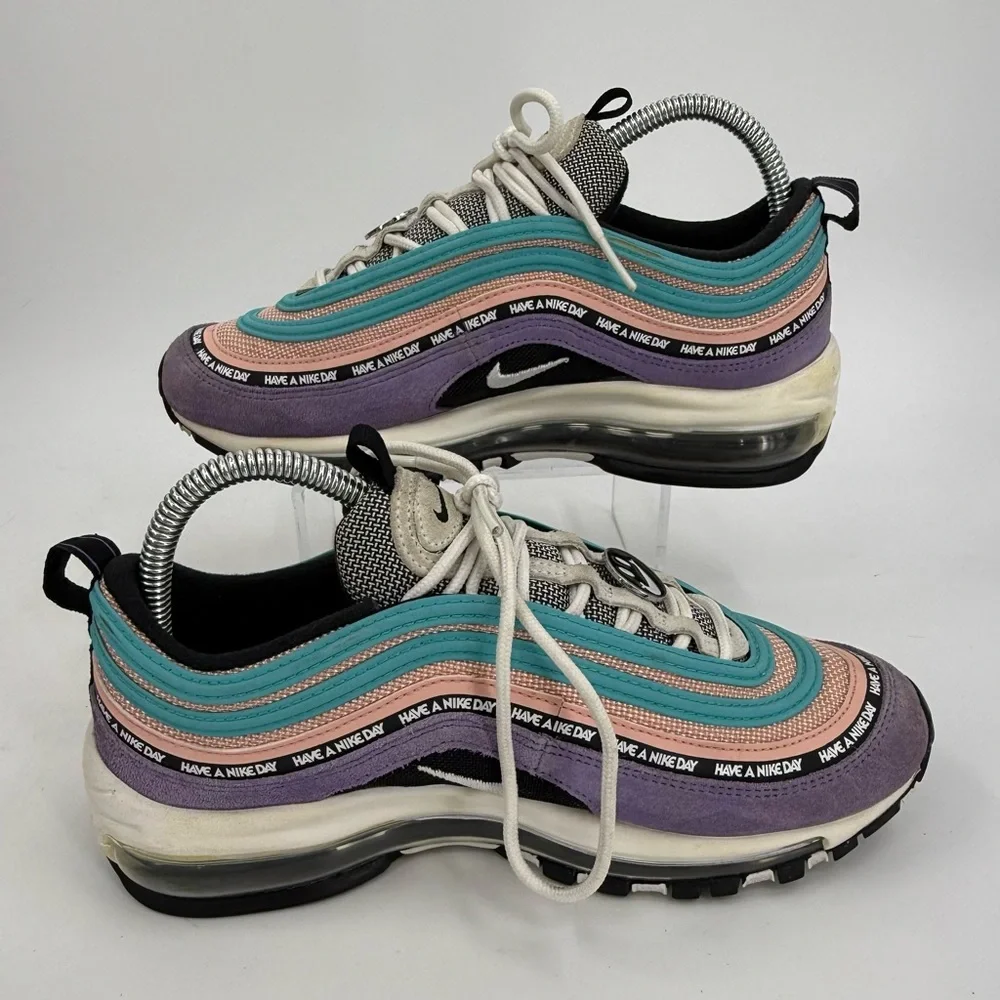 Nike Air Max 97‎ SE 923288-500 “Have A Nike Day” Purple Blue Youth Size 6Y